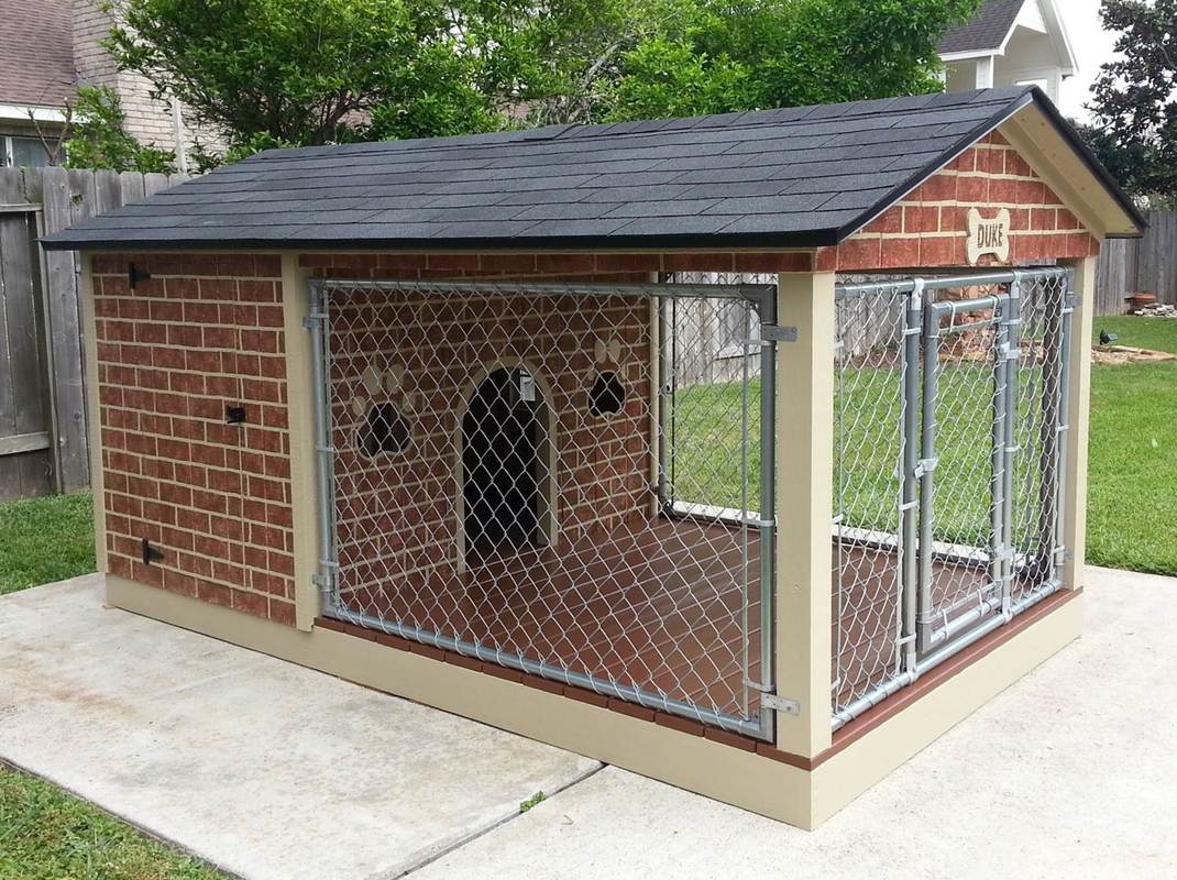 custom dog kennel - Houston Playhouses, Dog Houses, and More!